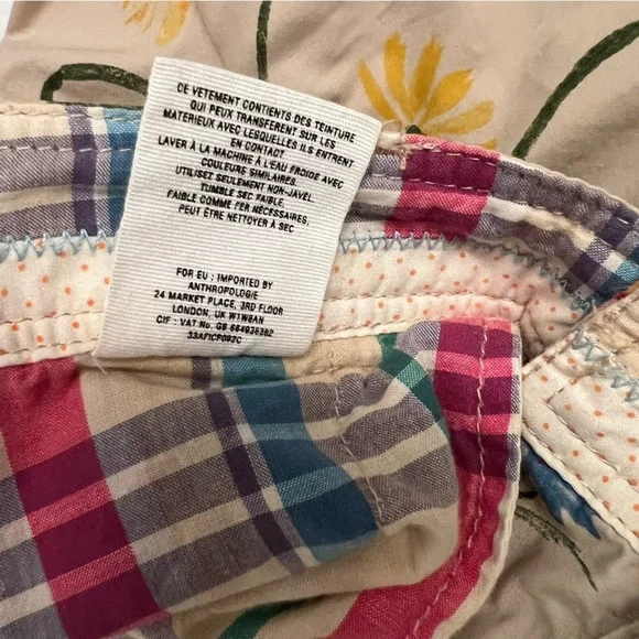 Anthropologie Hei Hei Sundrop Floral Cotton Cropped Cargo Pants Women’s Size 8 - Picture 8 of 8